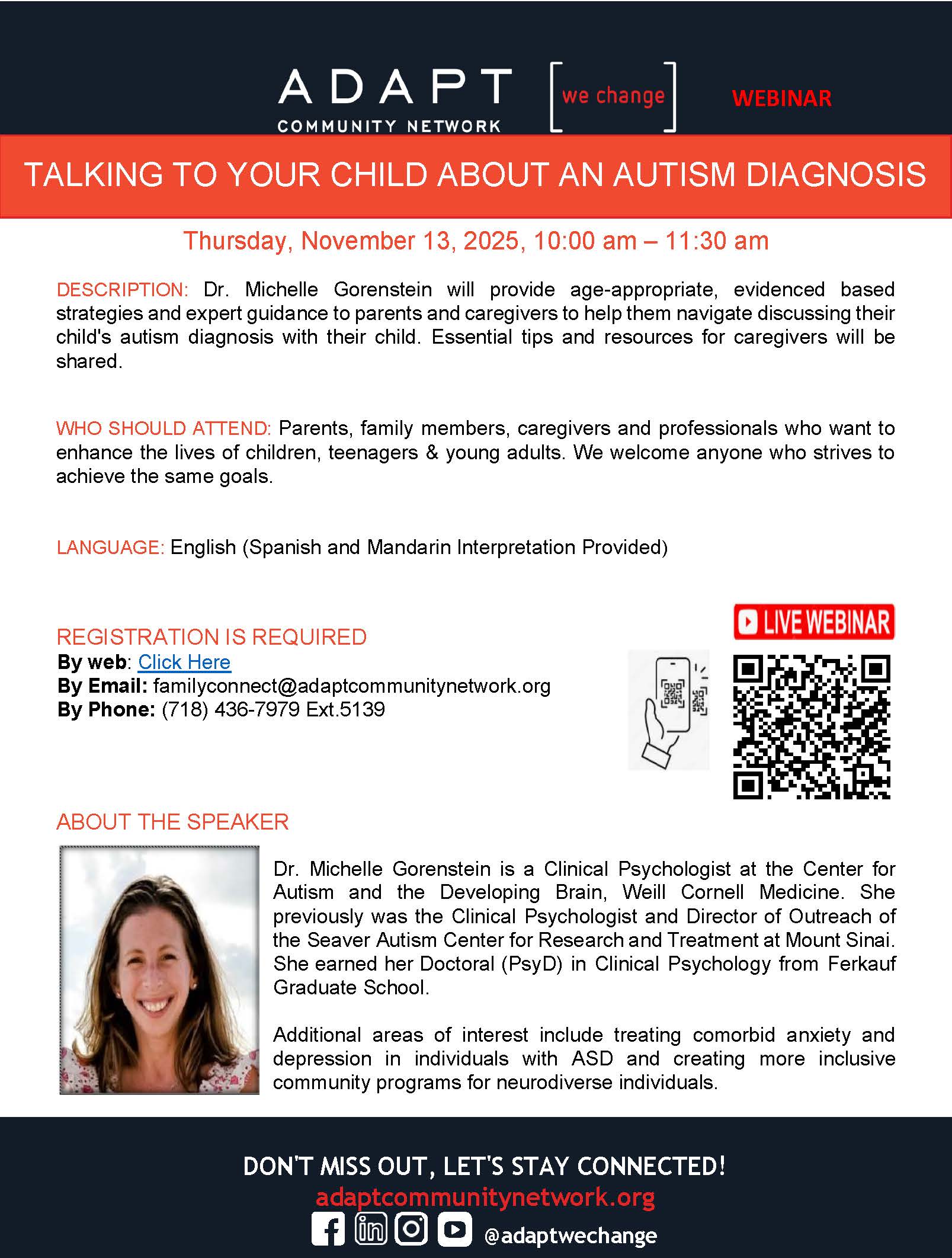 Talking to your child about autism diagnosis (English)