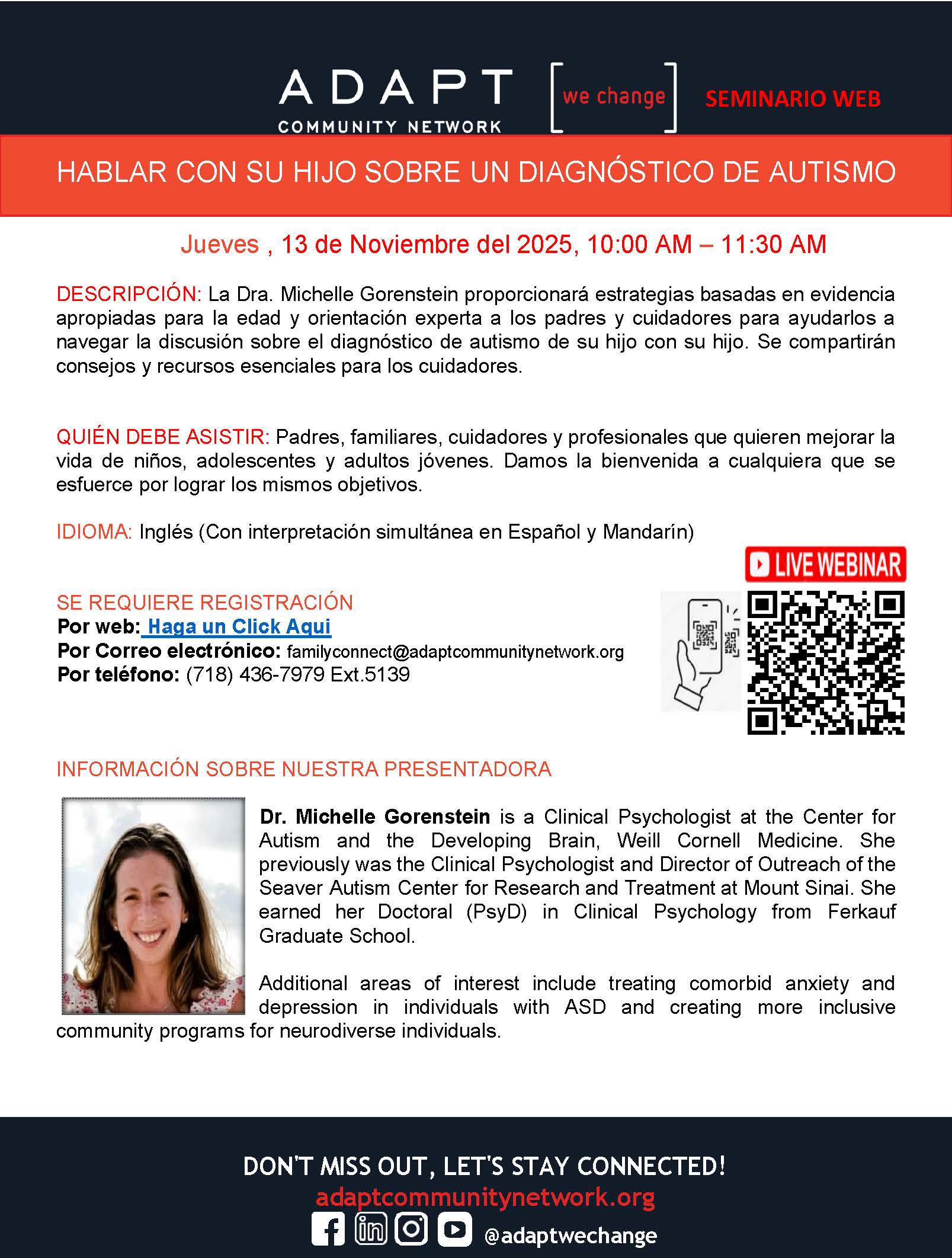 Talking to your child about autism diagnosis (Spanish)